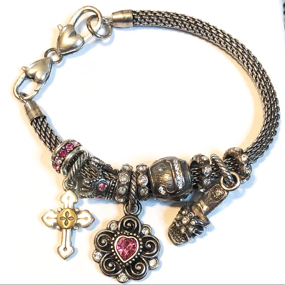 Brighton Cable Bracelet +  charms and stoppers